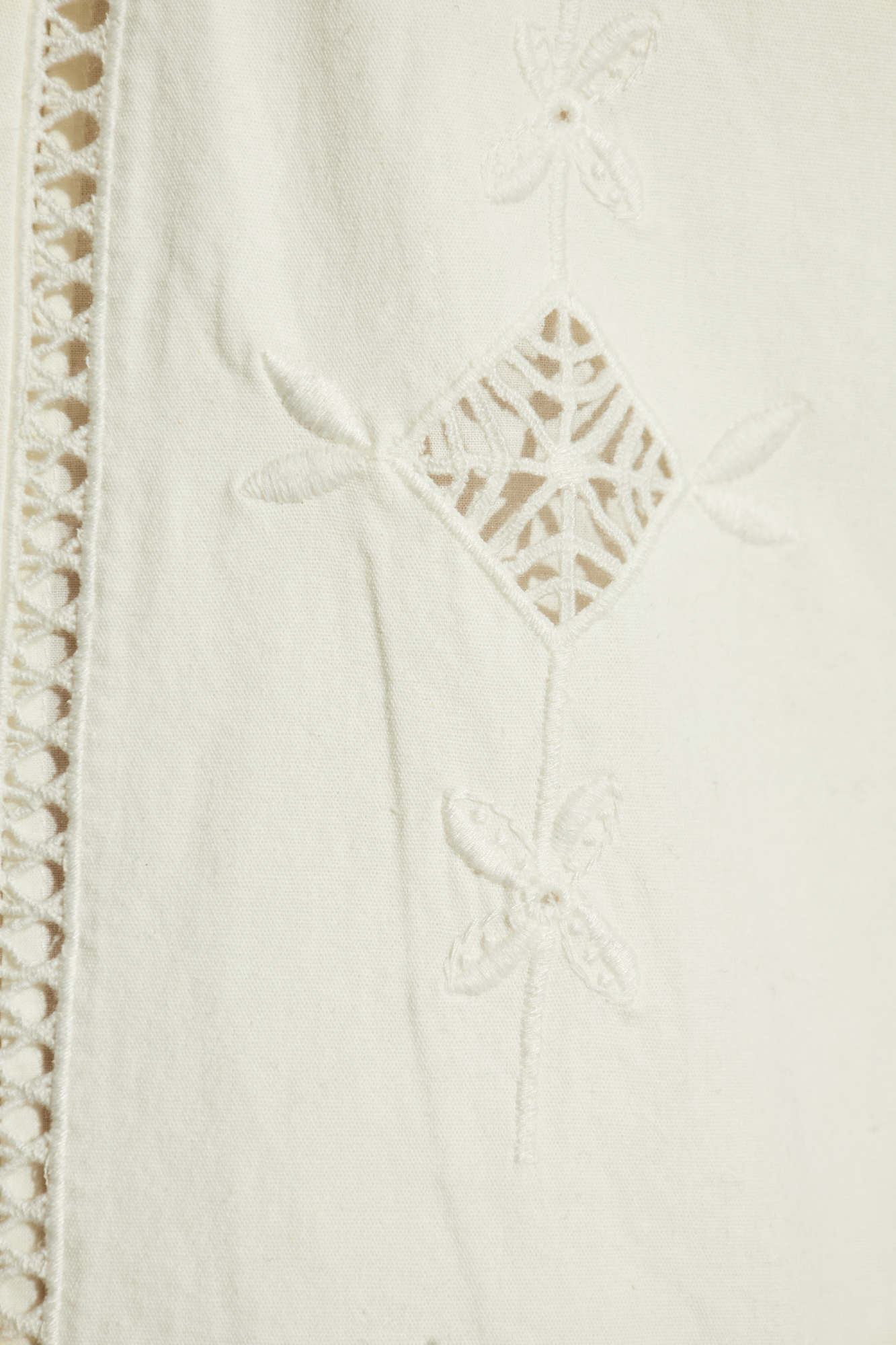 ミニスカート Isabel Marant Mini Gonna Sandra In Cotone ISABEL MARANT Sandra frayed macramé-trimmed cotton mini